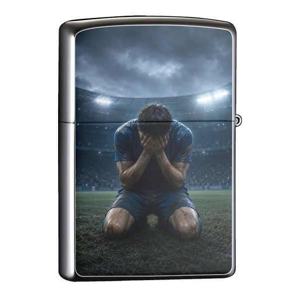 Zippo Lighter D26-210 Soccer Story Printed Used