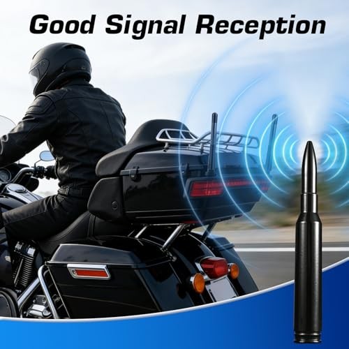 Short Motorcycle Antenna for Harley Davidson 1989-2025 Touring Street 2-Pack