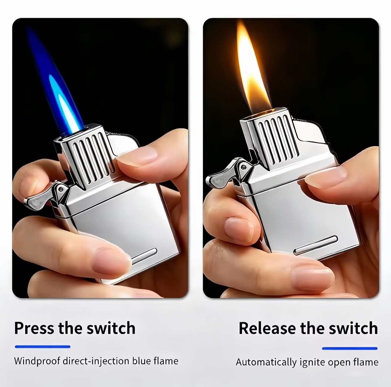 2-in-1 Jet Torch & Soft Flame Refillable Butane Lighter Insert For ZIPPO