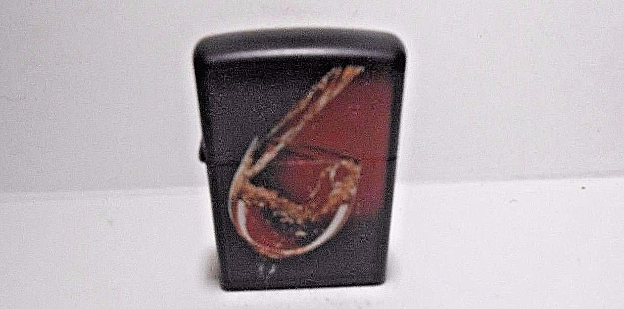 ZIPPO 2011 G-11 BLACK MATTE FLIP TOP CIGARETTE LIGHTER – TEXTURED WINE GLASS