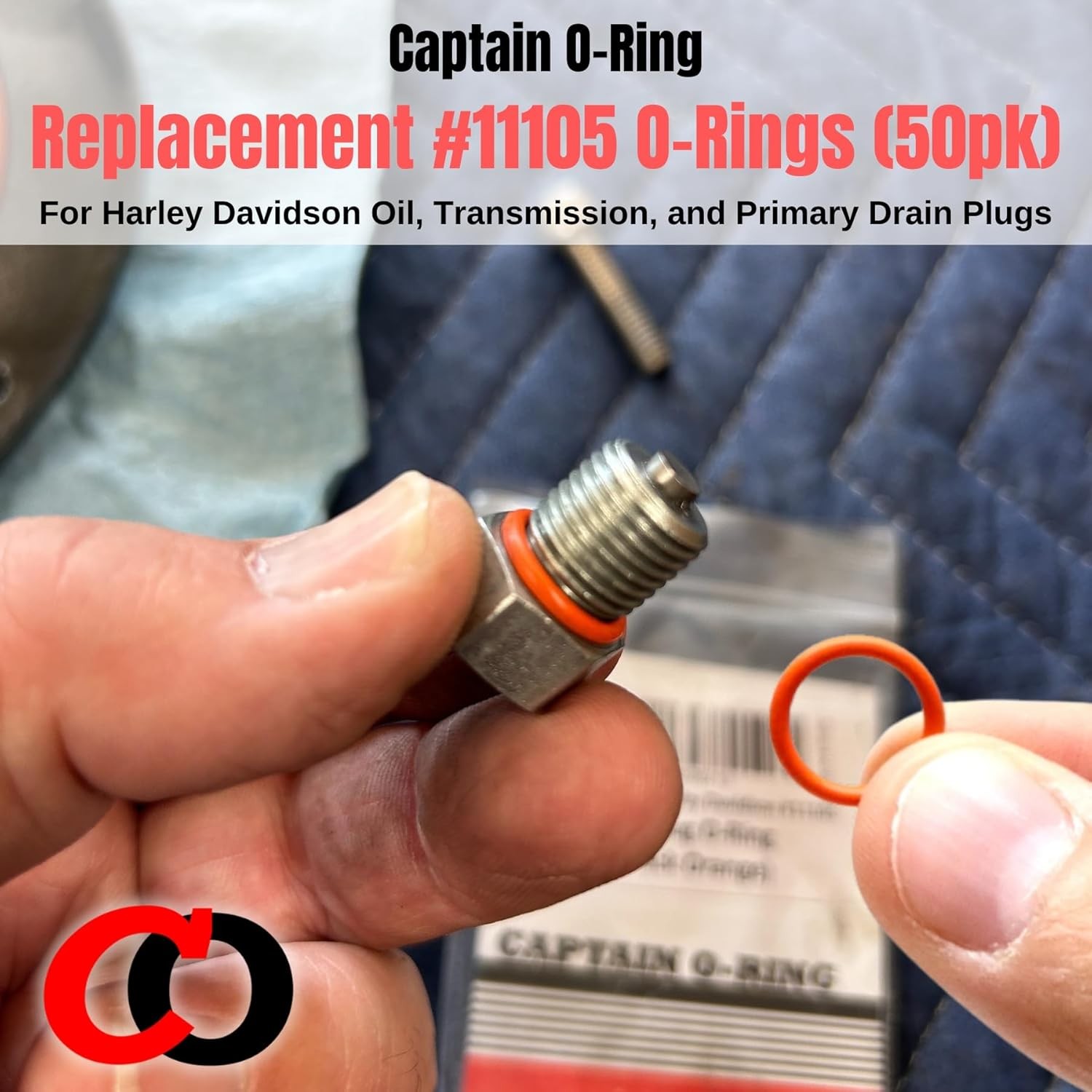 Harley Oil Drain Plug O-Ring Replacement Kit 50 Pack Genuine Harley O-Ring Oil