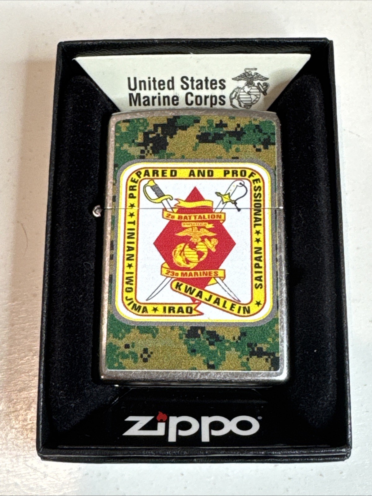 Zippo Lighter US Marine Corps Series 2022 / 2nd Battalion 23rd Marines / USA