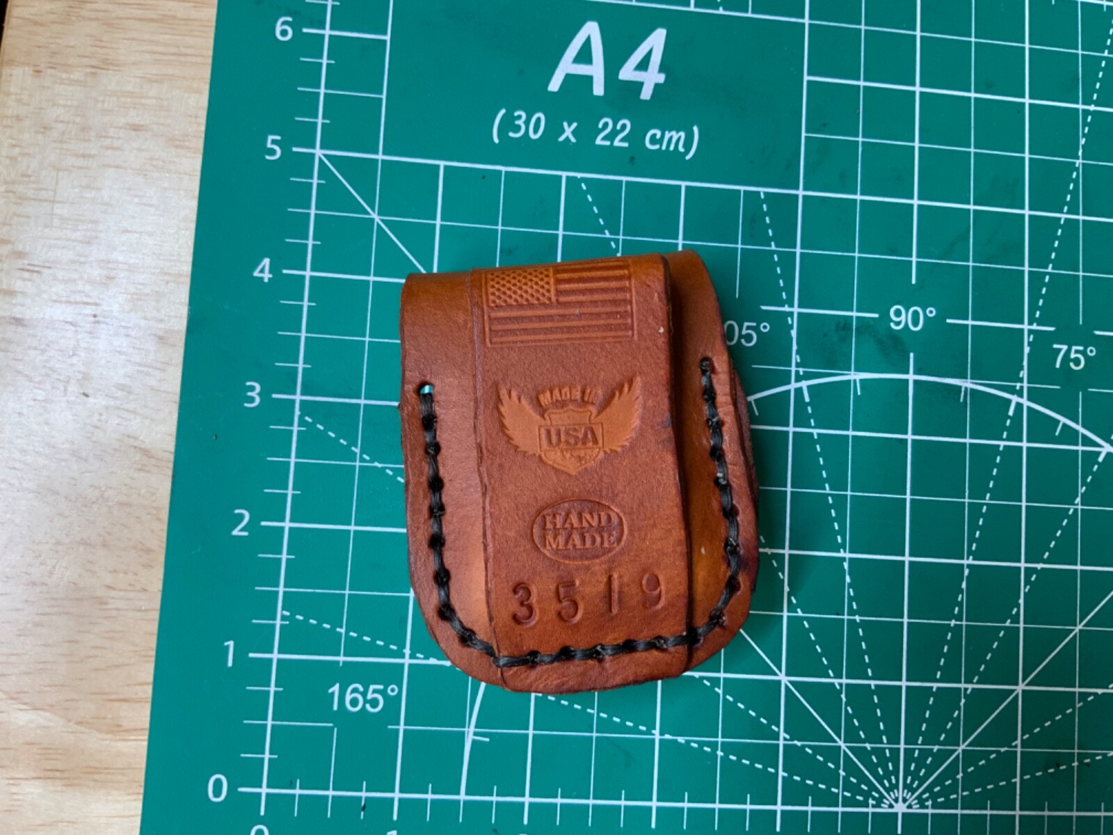 Zippo/ generic Lighter Pouch Tan Leather