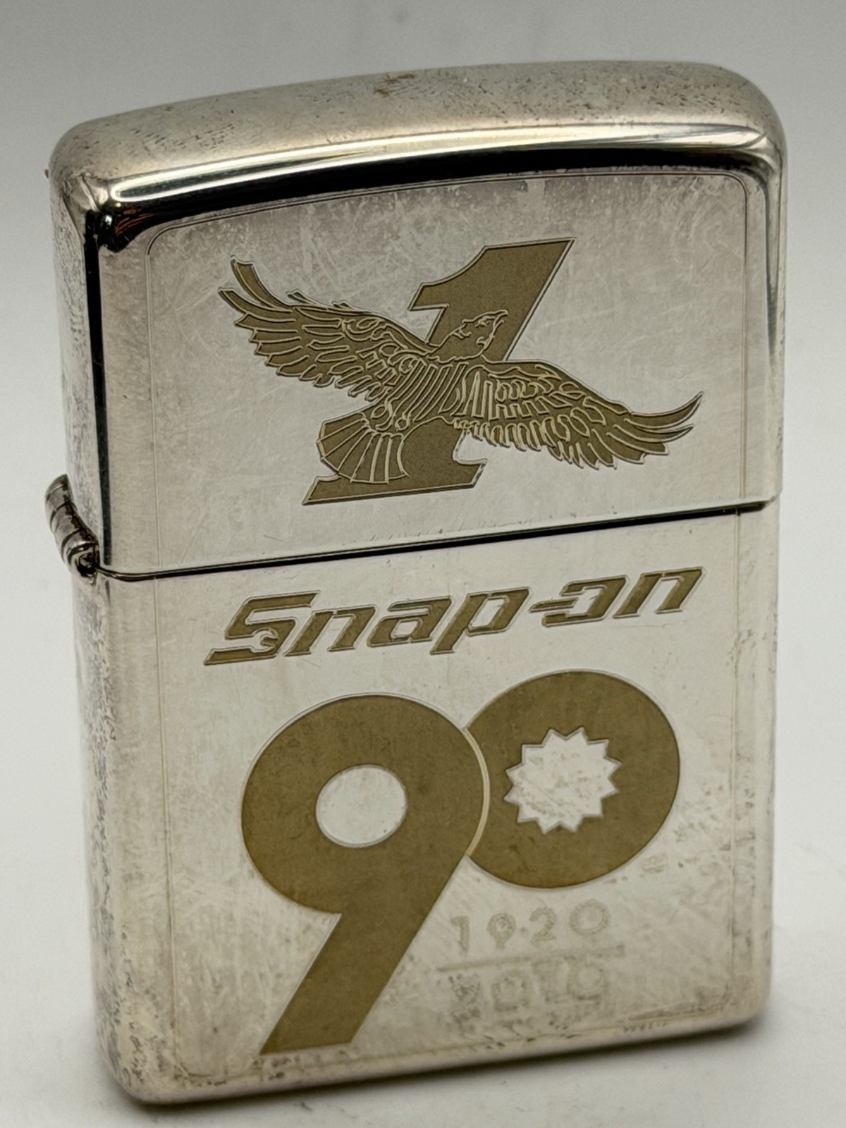 Limited 2009 Snap-On 90th Anniversary Silver Plated Zippo Lighter NEW B43