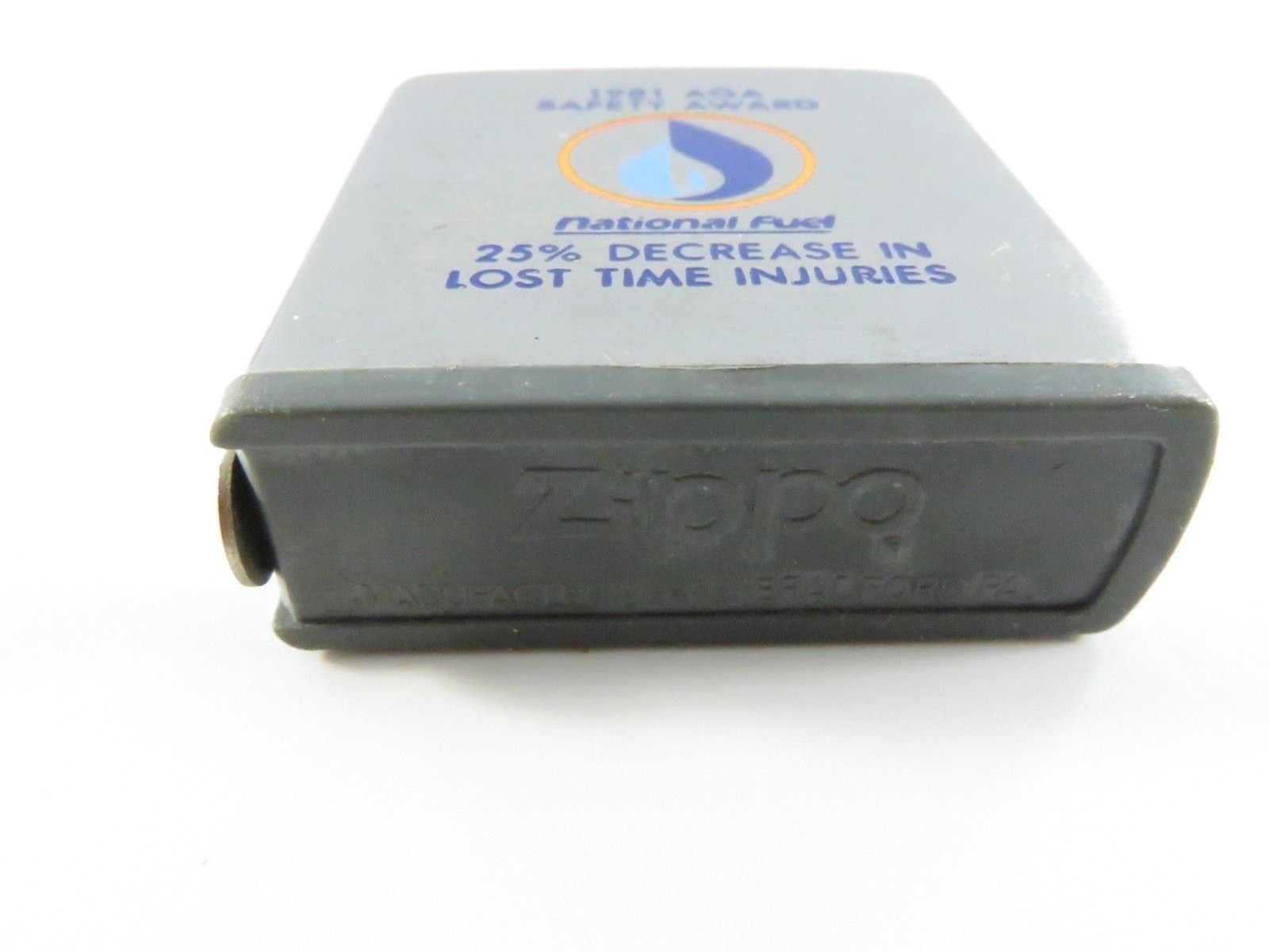 Zippo Measuring Tape 1981 AGA Safety Award National Fuel Stainless