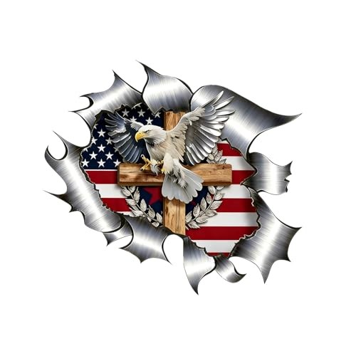 America Eagle Anniversary Sticker – 2 Pack Eagle Flag Patriotic Sticker for