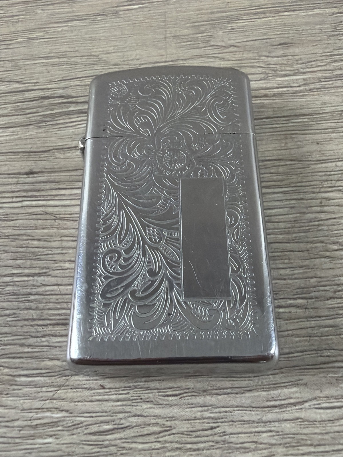 Vintage Zippo Venetian Floral Design Cigarette Lighter No Monogram Hinge