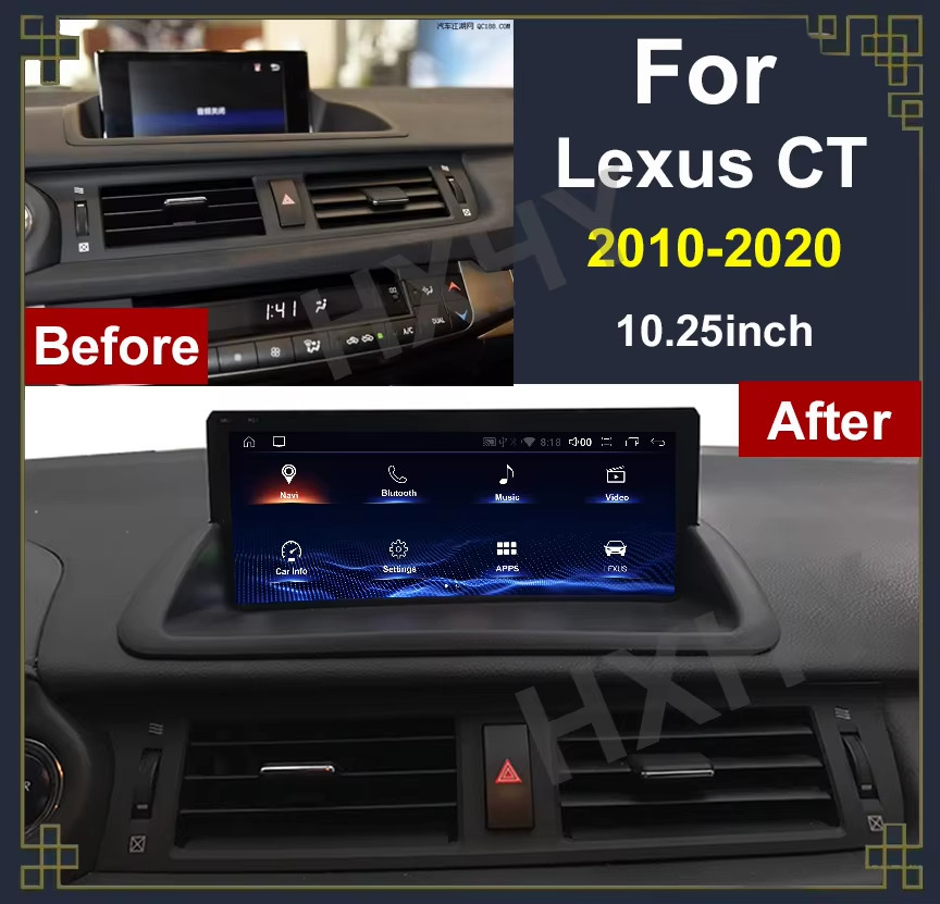 Android 13 Qualcomm 8+128G For Lexus CT CT200 CT200h 2010-2020 Auto Carplay Car