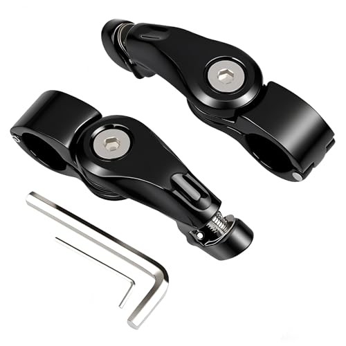 Motorcycle Highway FootPegs Mount Clamp 1 1/4″ Short Angled Black#Clamps#1