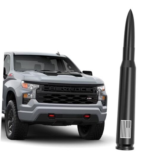 American Flag 50 Cal Bullet Antenna – Anti 5.5 inch American Flag Black Style