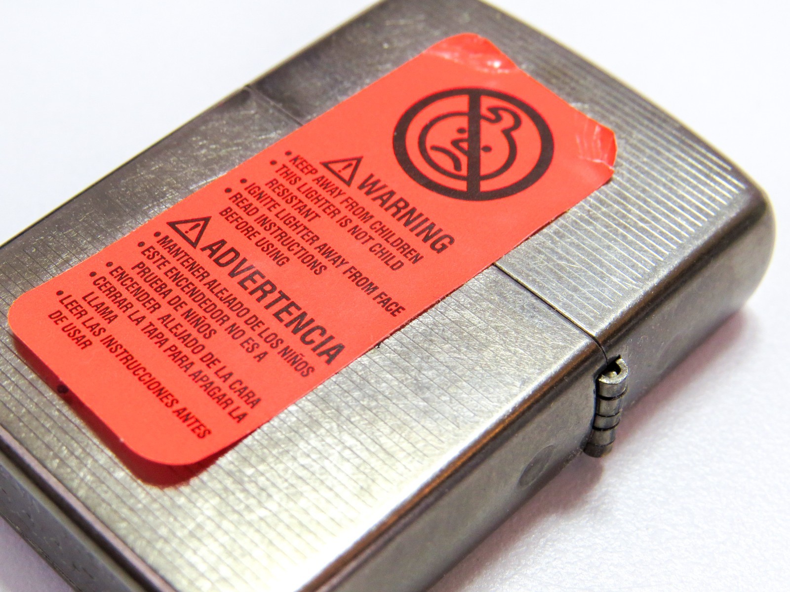 Zippo 2006 Horizontal Stripes Sealed Cigarette Lighter, Plastic Case/Book