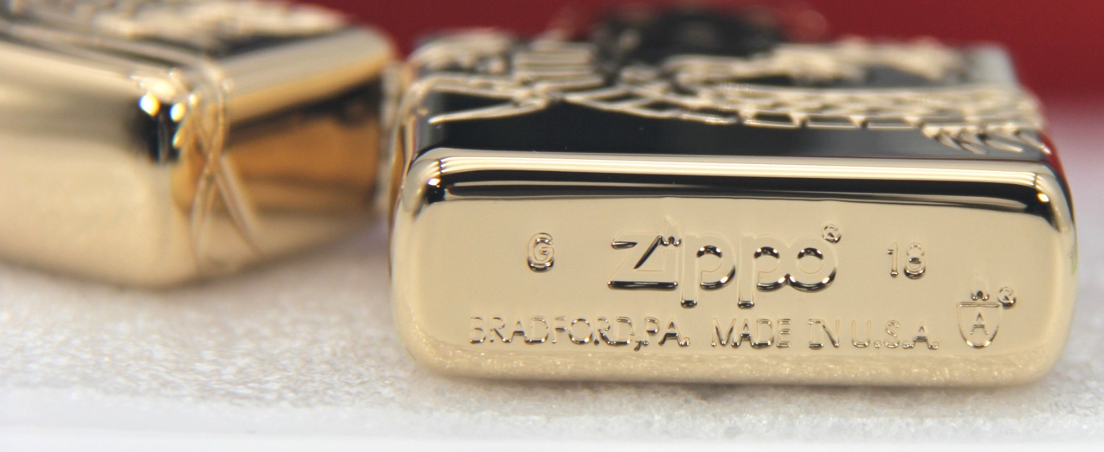 ZIPPO LIGHTER CHINESE DRAGON GOLD PLATED ARMOR 360° MULTICUT ENGRAVING NEW