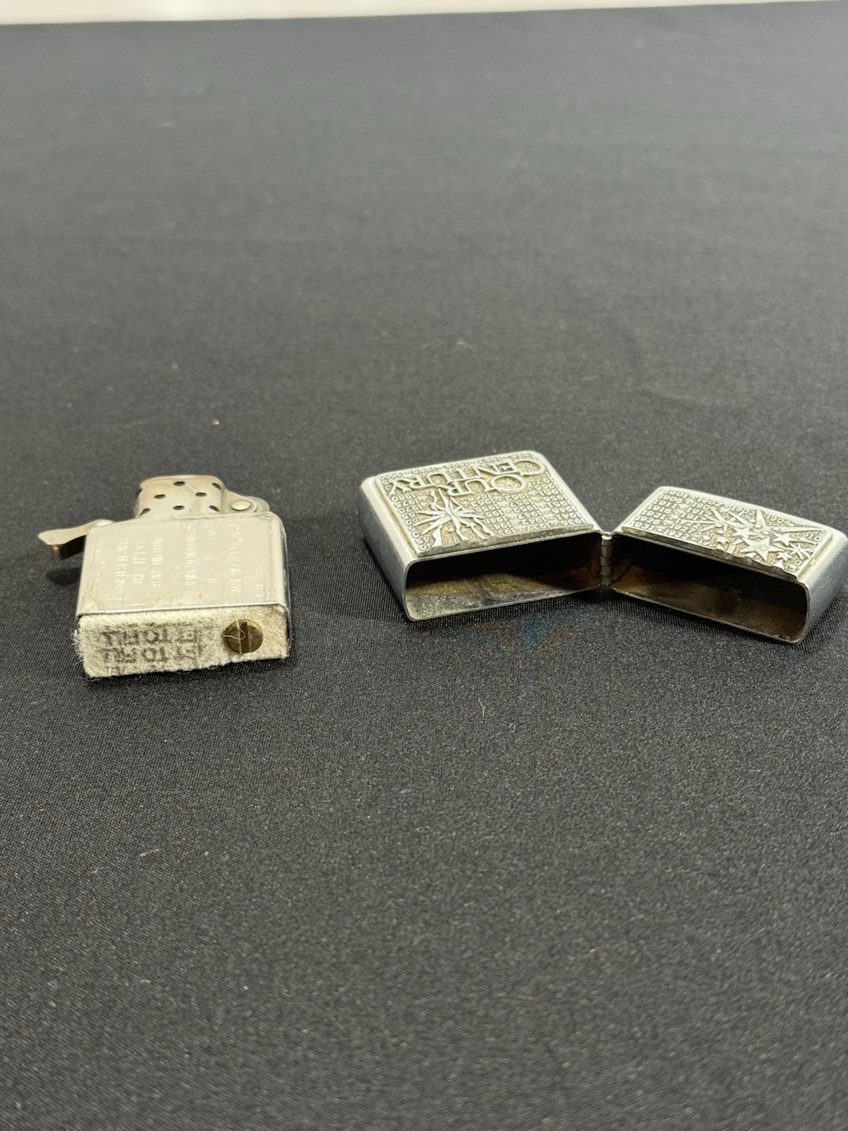 Zippo Our Century Lighter OS Silver Good 1999 Millennium Commemorative XV