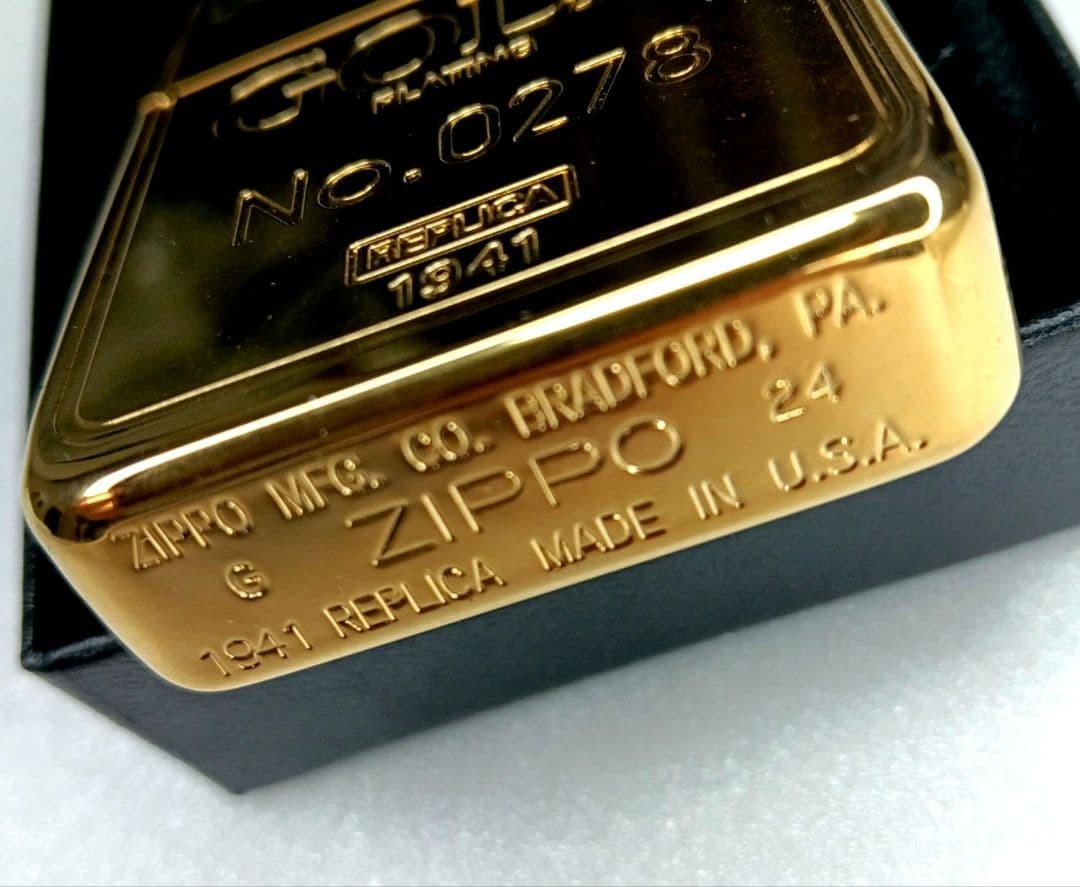 Zippo Lighter 2024 Limited Edition GOLD Ingot 1941 Reissue Model “GOLD PLATING”