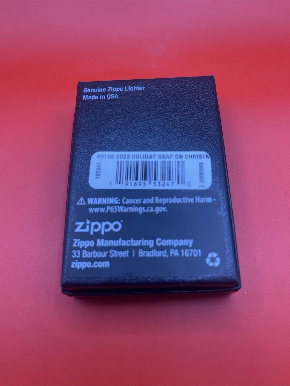 Rare Zippo Snap-On Tools 2022 Holiday Glow In Dark with Box New Made In USA