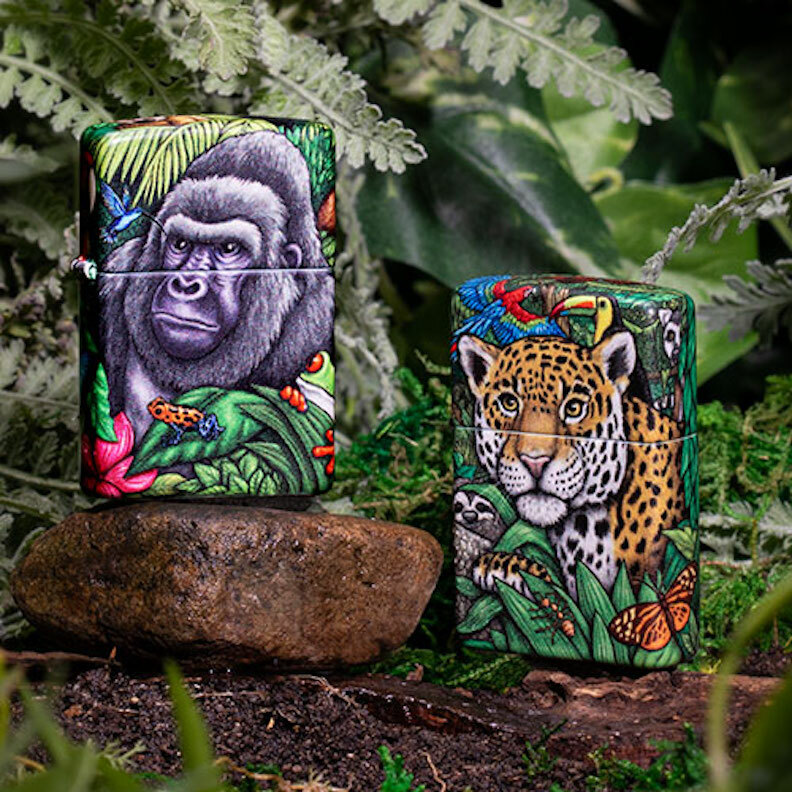 Zippo 25th Anniversary Mysteries of the Forest Lighter Set, 49347, New In Box