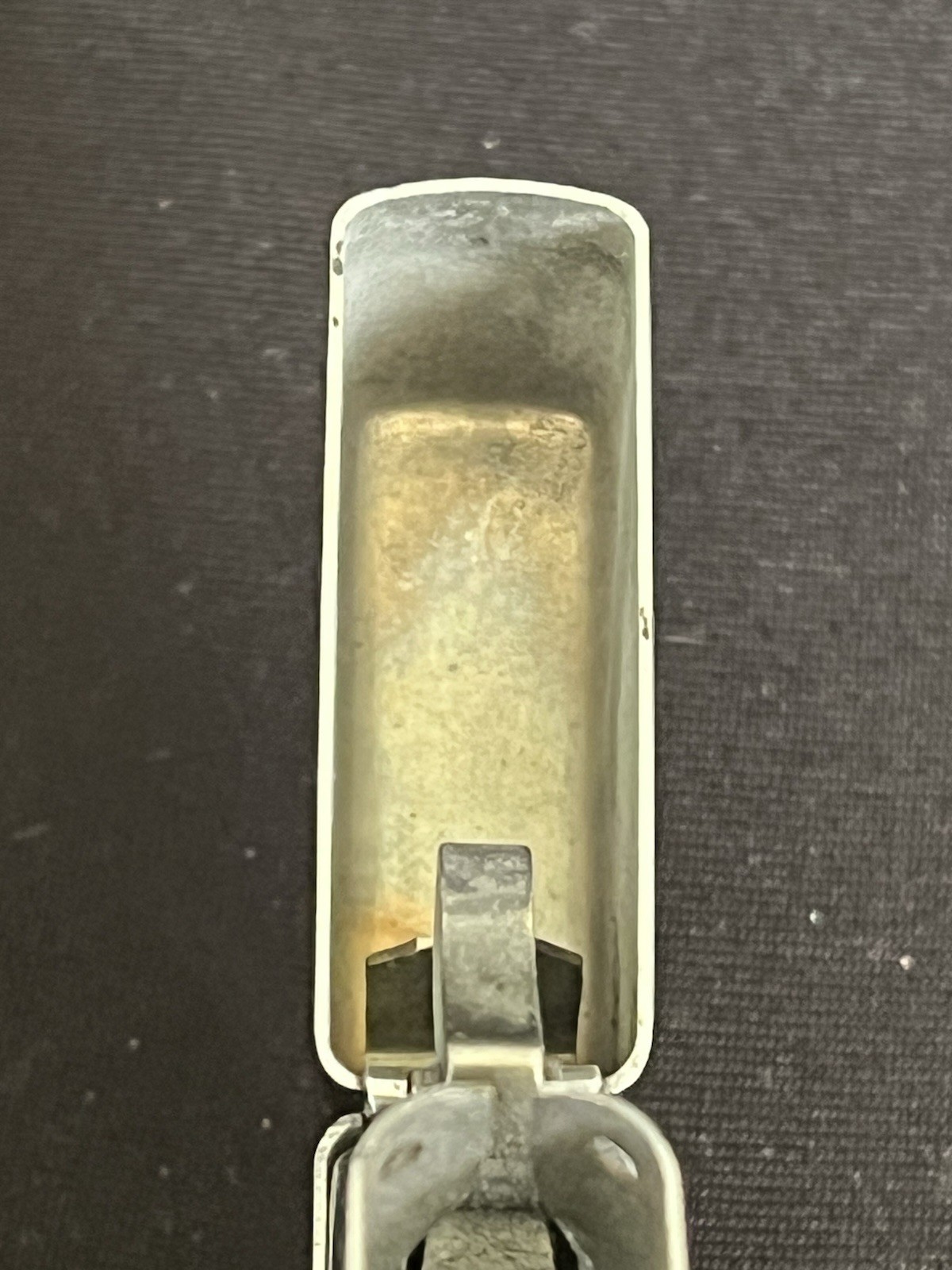 Zippo Lighter 250 Regular High Polish Chrome Made USA 2014 For Repair Only Wheel