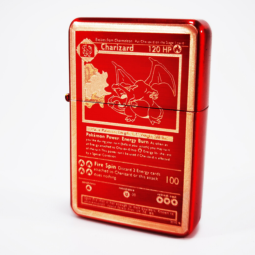 BRAND NEW – DESIGNED CIGARETTE PETROL LIGHTER – Charizard Card Variations