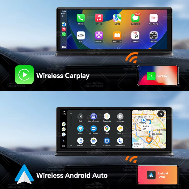 K8 Pro Front 5K Rear 1080P Dash Cam Camera 11.3″ Touch Ai Screen Carplay & Andro