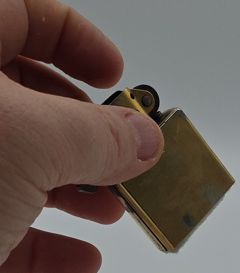 Vintage 1932 – 1990 🔥Zippo Lighter🔥 Stamped Bryan Solid Brass W/ Case Used