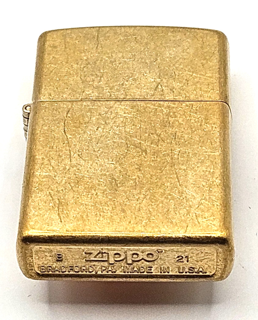 Classic Tumbled Solid Brass Zippo Lighter