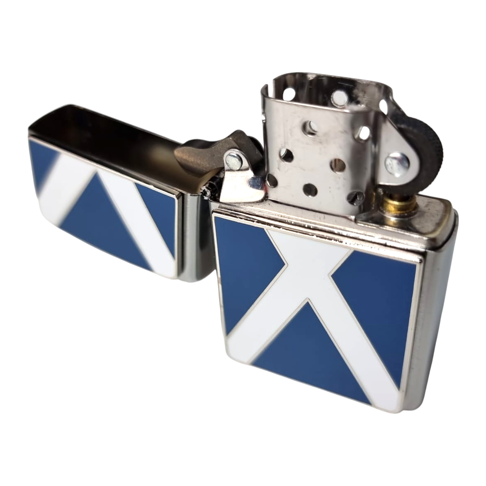 Zippo Windproof Lighter Durable Refillable Scotland Scottish Flag Gift Box