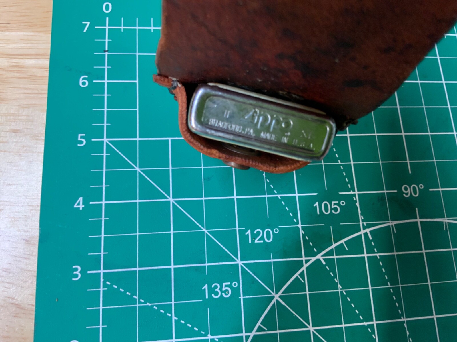 Zippo/ generic Lighter Pouch Tan Leather
