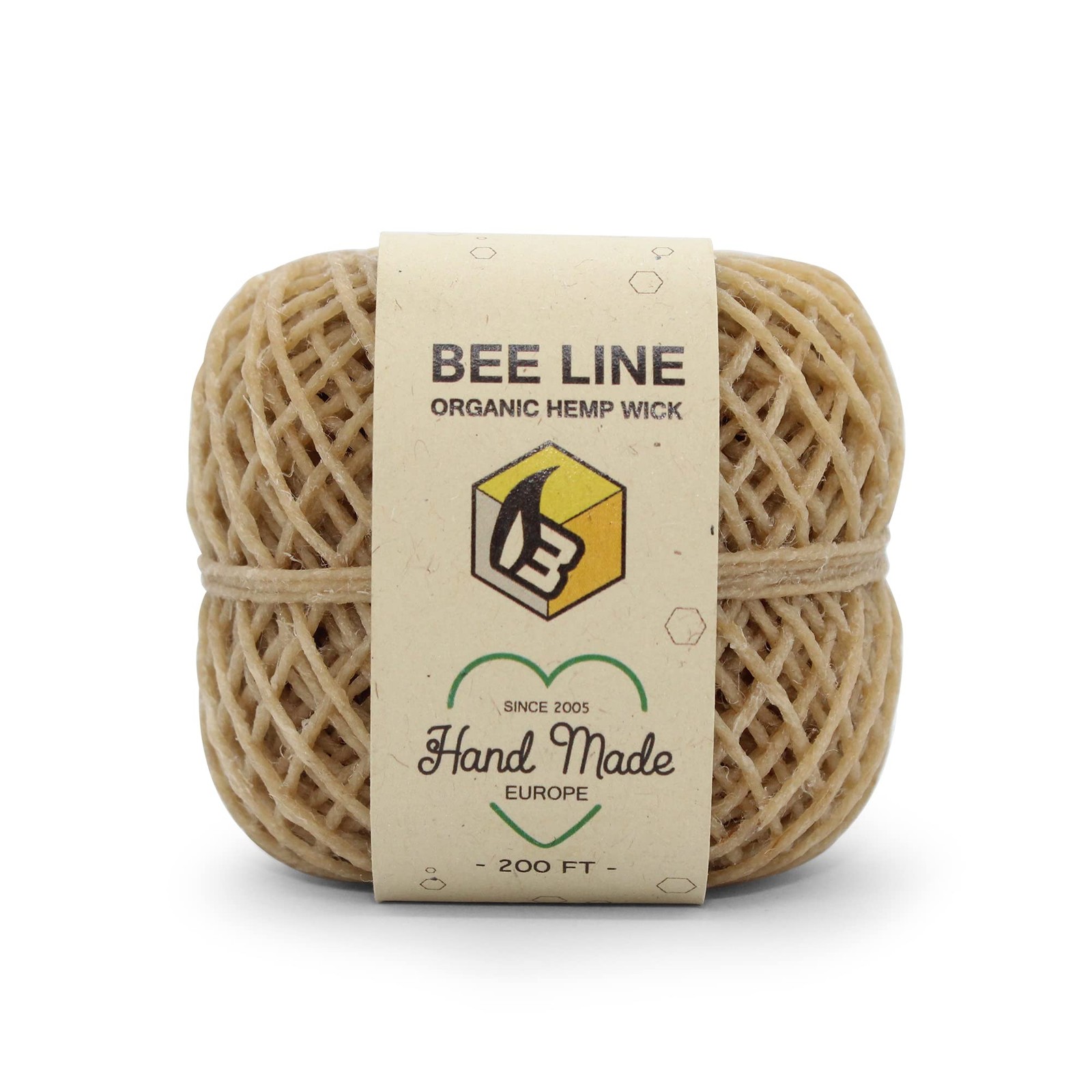 Hemp Wick Bundle Pack: 200 FT Beeline Roll + 1 Hemplights Lighter Black