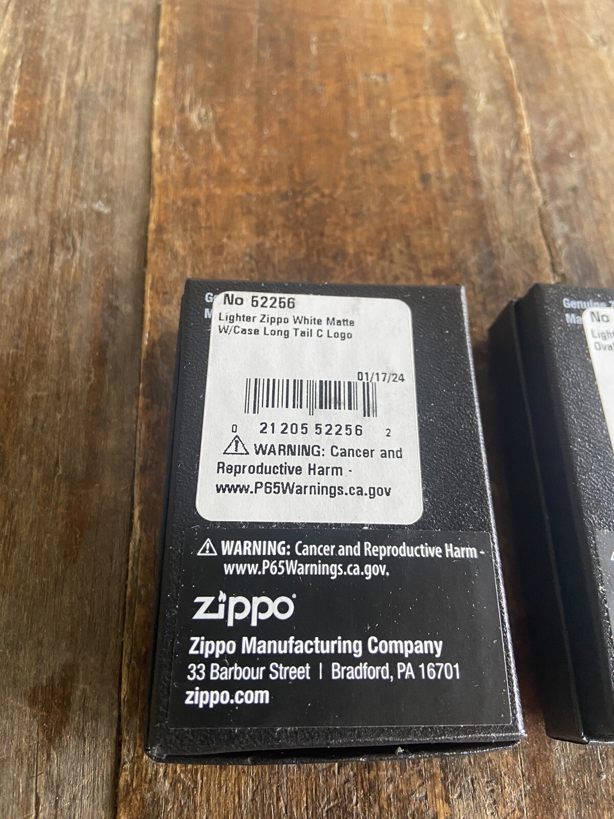 ZIPPO CASE XX LIGHTER LOT WHITE RED BLACK MATTE LONG TAIL C LOGO