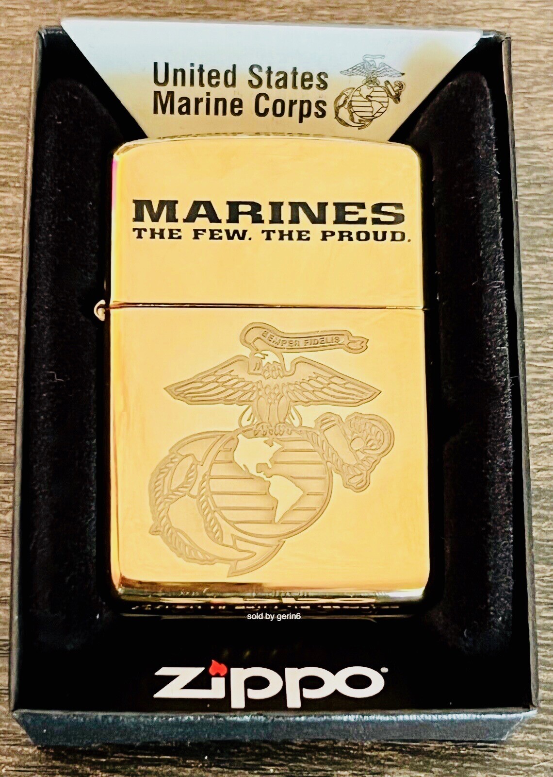 Zippo Armor U.S.M.C. Lighter with Engraved Marine Corps Logo, 97255, New In Box