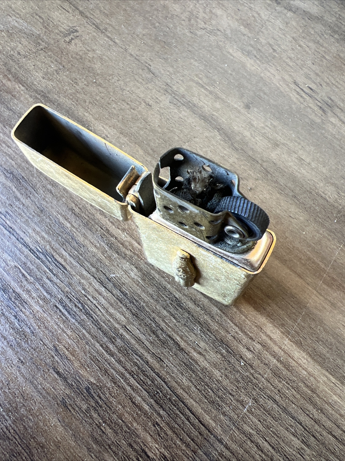 Original Oil Lighter Coca Cola Gold Plated 14 KT. Flint Wheel ignition lighter