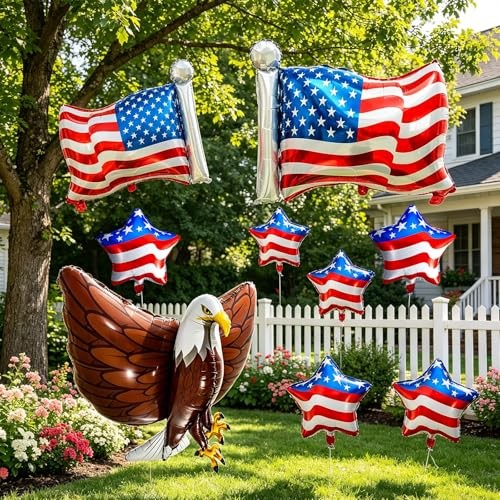 4th of July Decorations, Independence Day Decorations, Party in the 1 Eagle Set