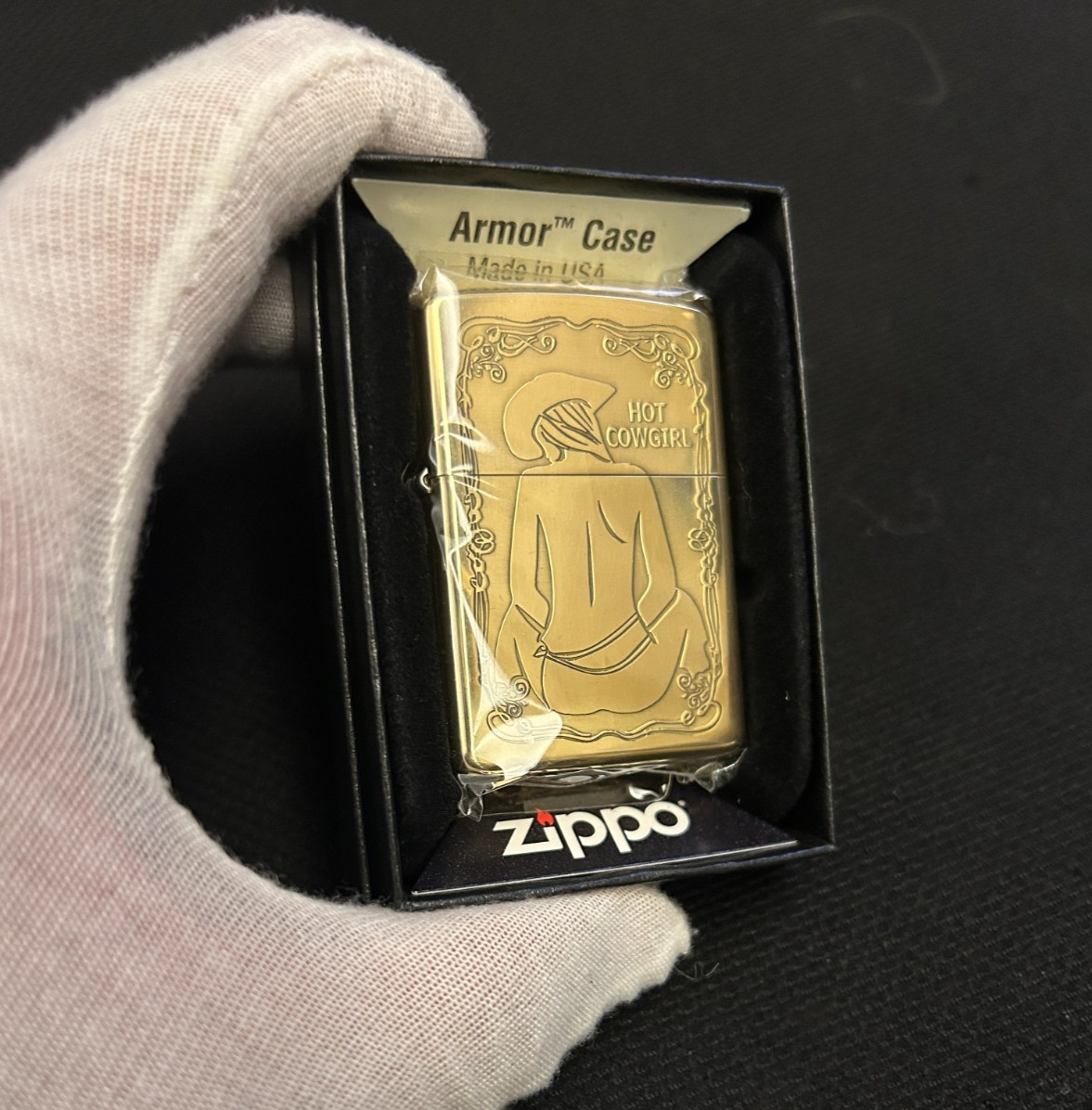 Zippo Hot Cowgirl Brass Lighter Sexy Western Windproof Refillable