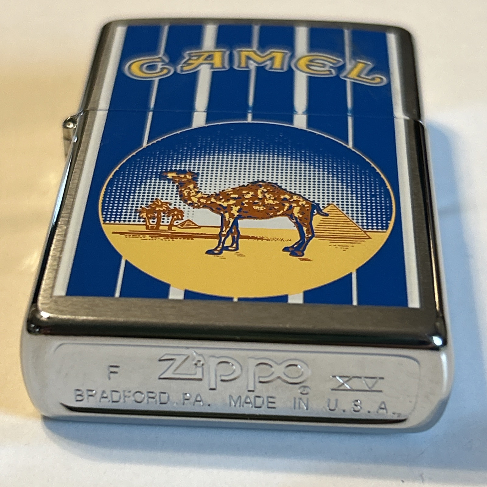 1999 Camel Cigarette Zippo Lighter Camel Stripes Pyramid Egypt Sealed No Box