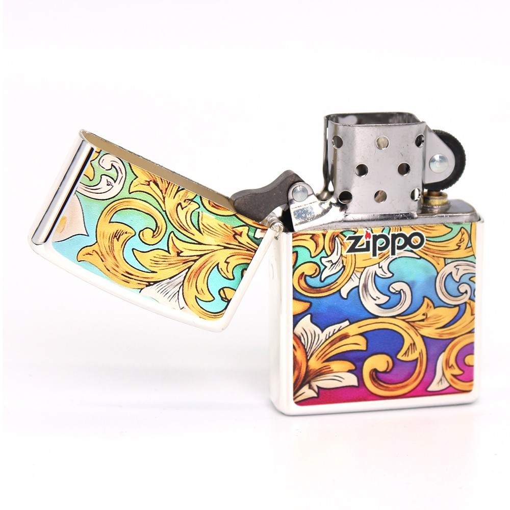 Zippo lighter Asia Custom/ Colorful Arabesque Two Sides Multi-colors Printing