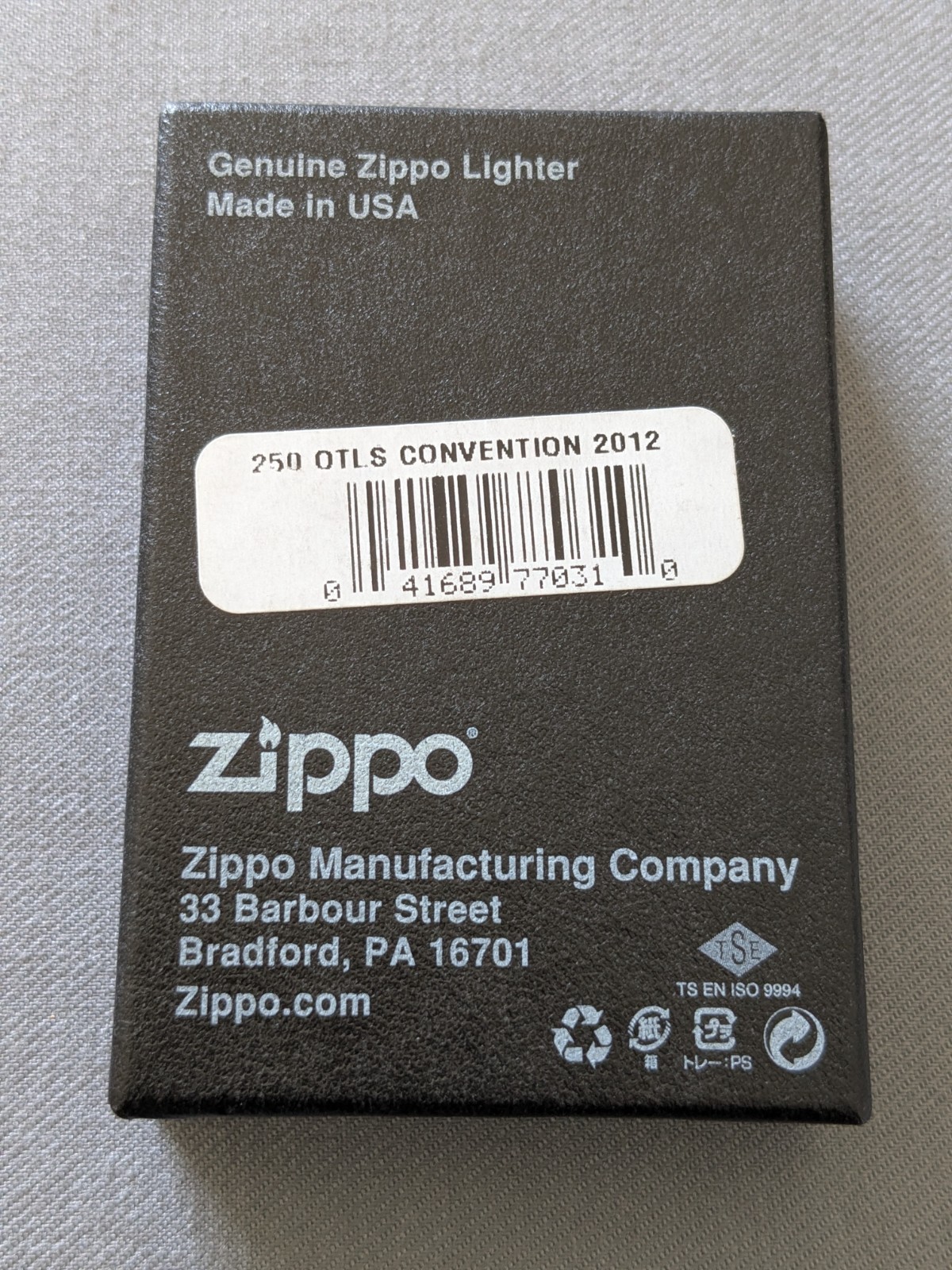 2012 OTLS ON THE LIGHTER SIDE 26th CONVENTION LAS VEGAS ZIPPO LIGHTER MIB RARE