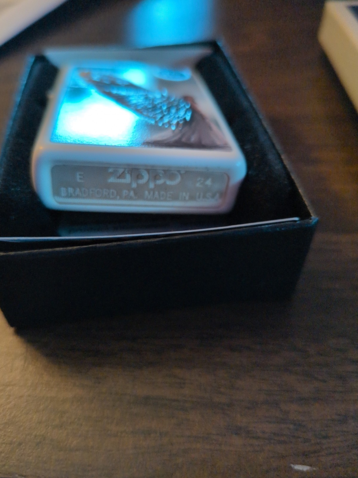 2024 Anne Stokes Angel Textured Wings 46405 White Matte Zippo Lighter NEW
