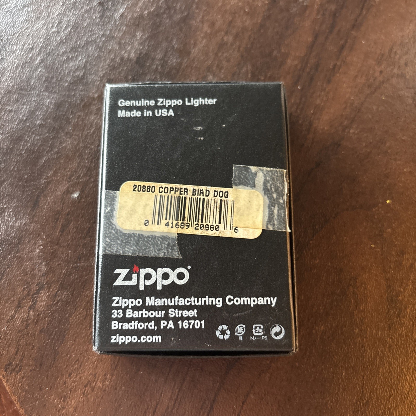 Vintage Zippo lighter COPPER BIRD & DOG duck Hunting Scene brand new in tin 07