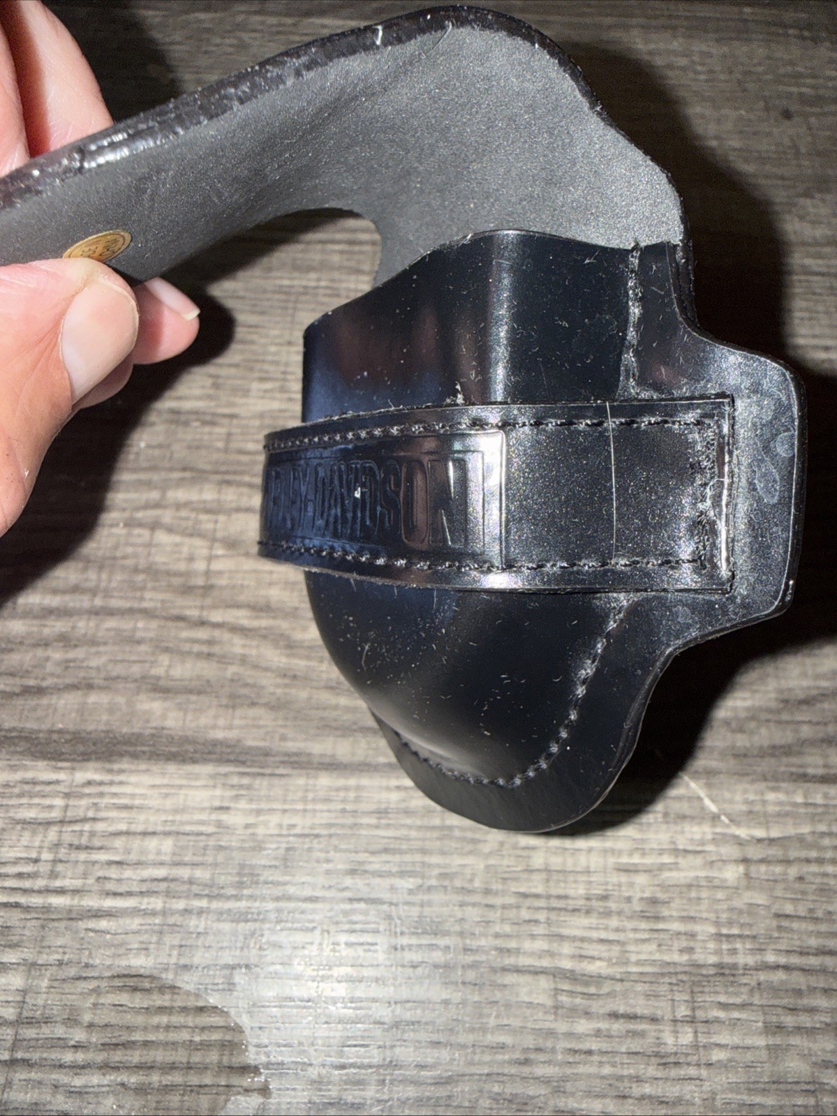 Vintage Harley Davidson Leather Belt Pouch For Zippo Lighter Pocket Watch