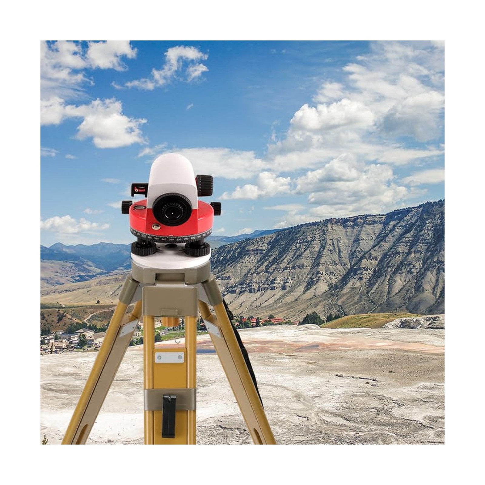 Surveying Wooden Tripod – Heavy-Duty and Adjustable for Total Stations& Theod…