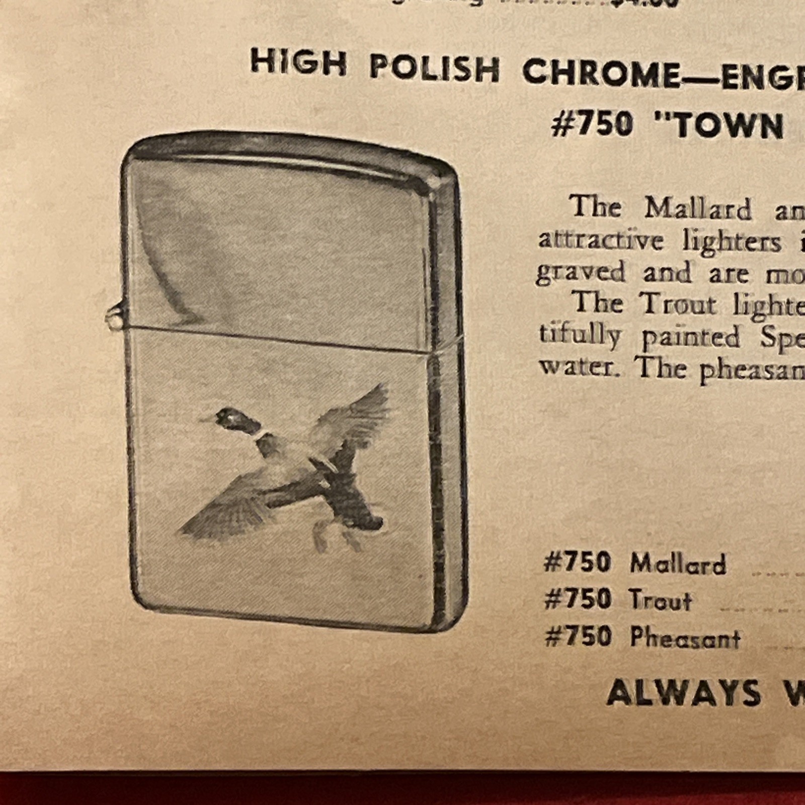 1958 ZIPPO LIGHTERS “Sports” Themed Print Ad Advertisement • Rare Ad