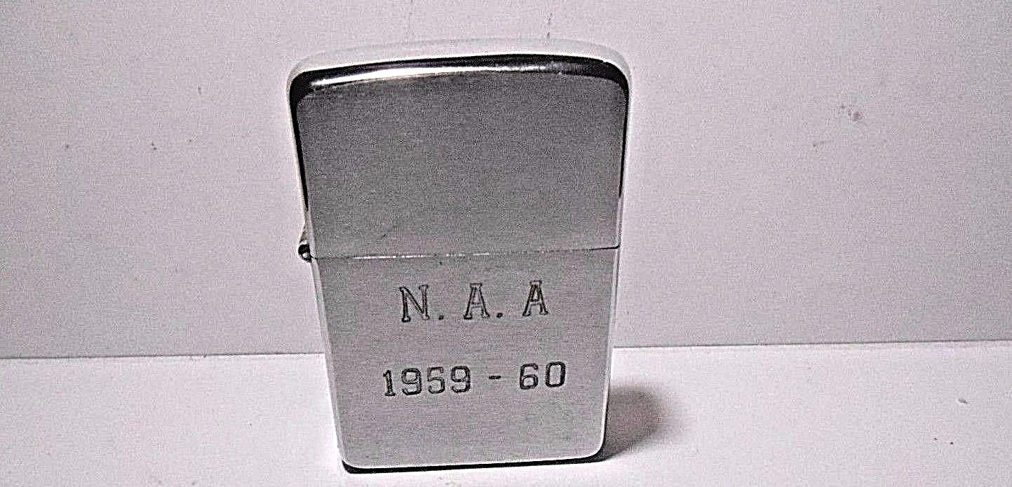 NEVER FIRED! ZIPPO 1959 PAT# 2517191 N.A.A 1959-60 National Aviation ACADEMY