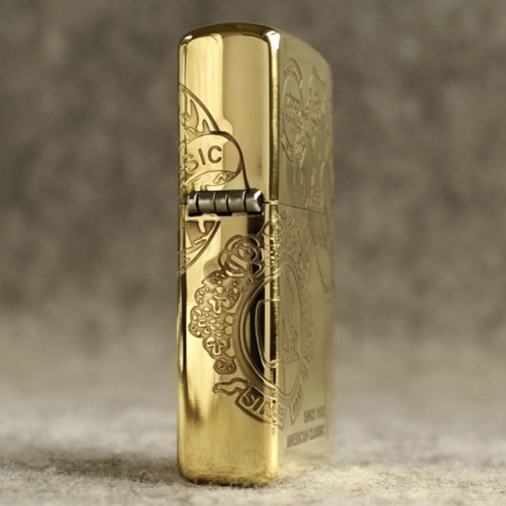 Zippo lighter 204B Classic Custom/ 4 Sides Engraving Windy & Z-Logo New In Box