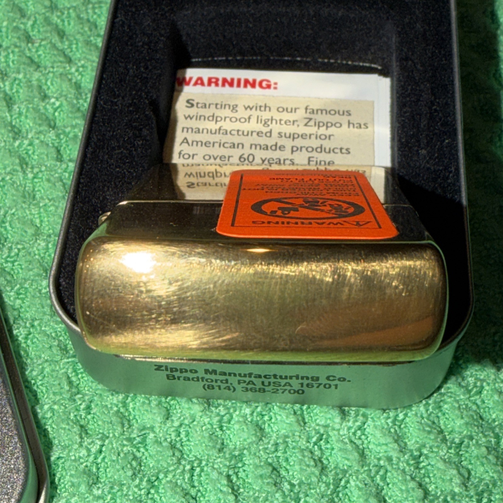 RARE 1997 LIMITED ZIPPO AQUARIUS ZODIAC BARRETT SMYTHE Brass & Unused