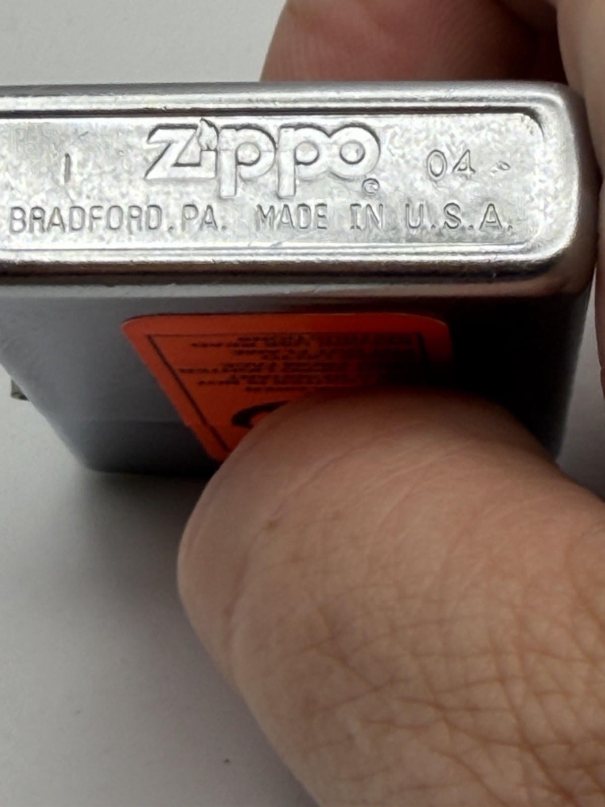 Vintage 2004 Trevco US Flag Guitar Patriotic Chrome Zippo Lighter New