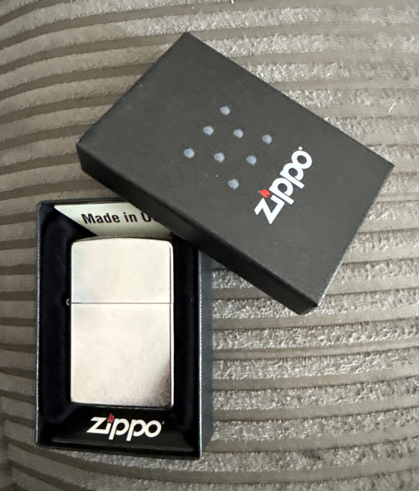Brand New Zippo #207 Regular Street Chrome Lighter With Box Made In U.S.A.