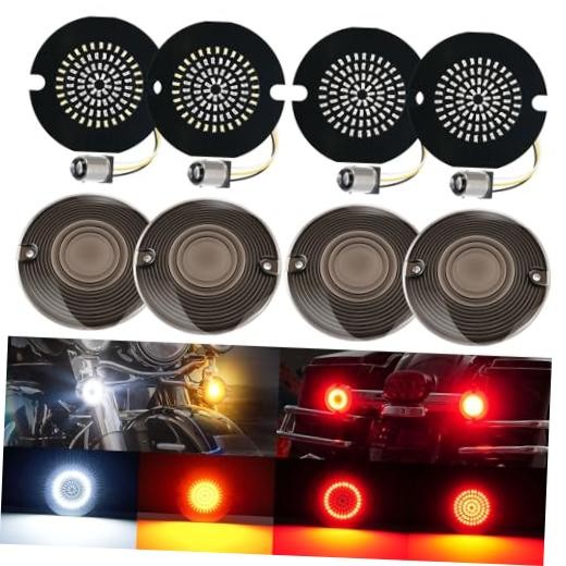 2024 Brightness 3 1/4″ LED Turn Signals 1157 Led Lights Compatible for Harley