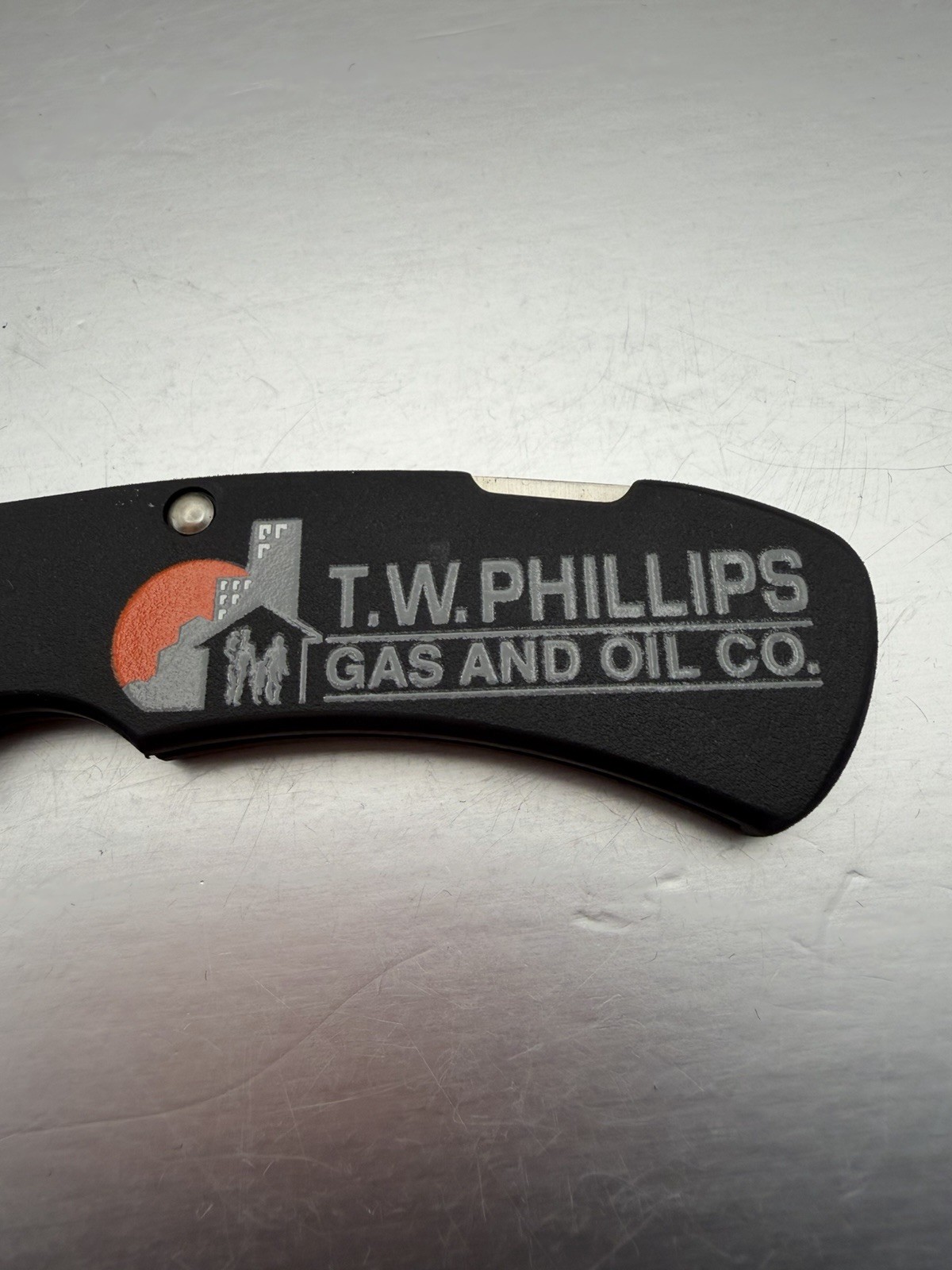 Vintage TW Phillips Gas & Oil Advertising Stainless Zippo Pocket Knife NEW B52