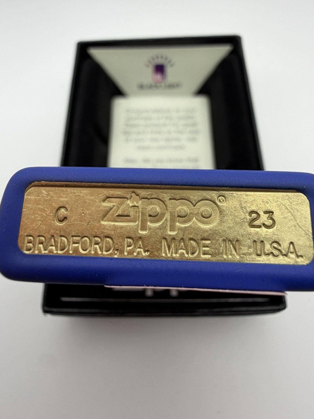 2023 Goth Rock 2 Black Light Royal Blue Matte Zippo Lighter NEW 48843