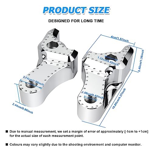 Motorcycle Rear Lowering Blocks Kit 2 Inchs Rear Slam Lowering Blocks Chrome